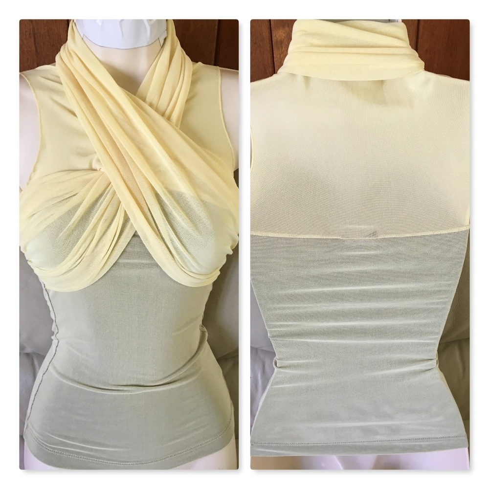 Shirred Front Cross Drape Bodycon summer top